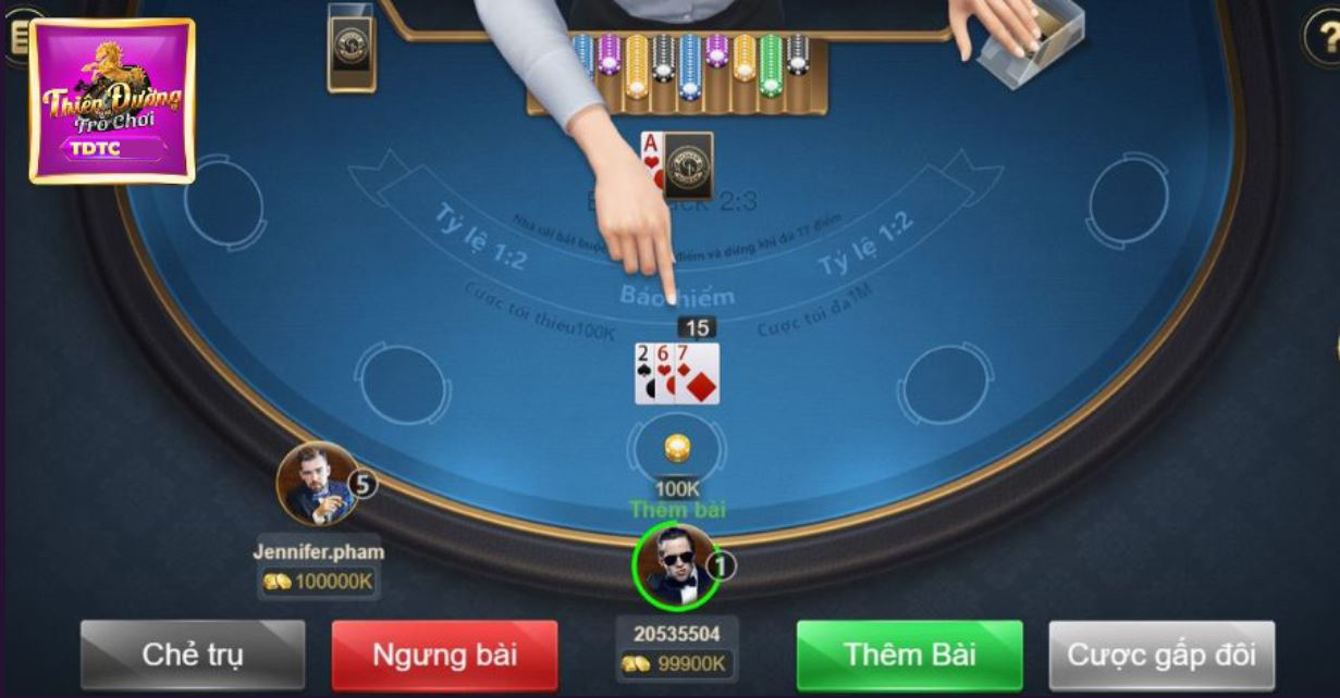 cách thắng game Black Jack dễ dàng - bàn chơi