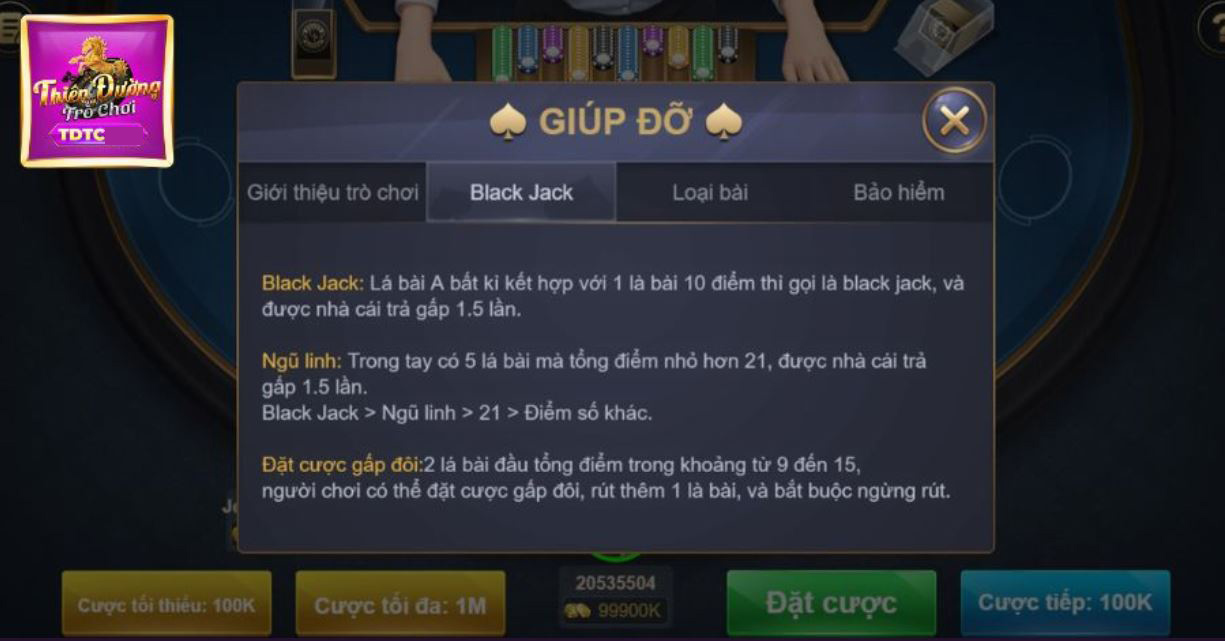 cách thắng game Black Jack dễ dàng luật chơi