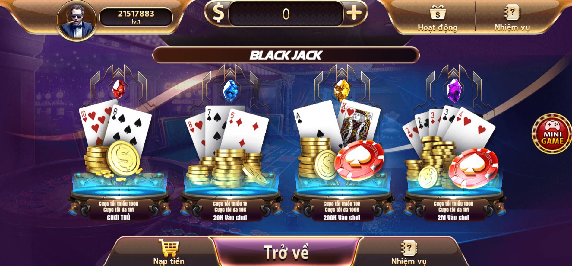 cách thắng game Black Jack dễ dàng - phòng chơi